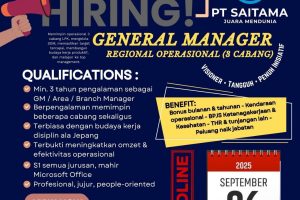 Tertarik Jadi Manager PT Saitama? Isi Lowongan General Manager Ini Sekarang Juga!